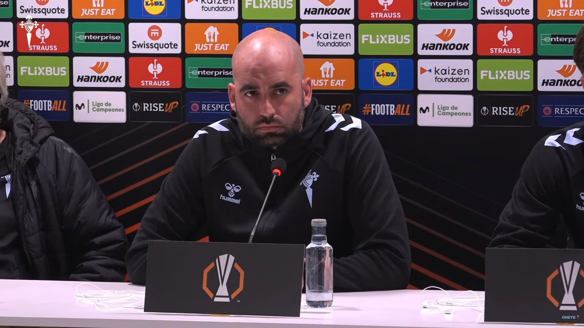 Claudio Giráldez, técnico celeste, en sala de prensa