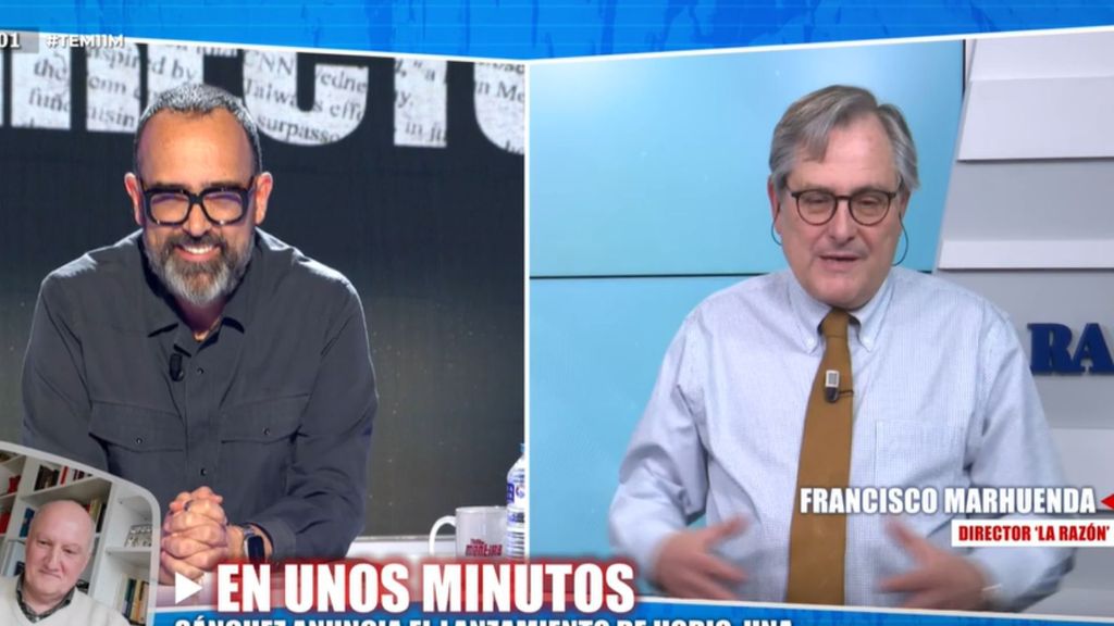 El momentazo de Risto Mejide con Francisco Marhuenda en el plató de 'Todo es mentira': "¡Me has querido pillar!"