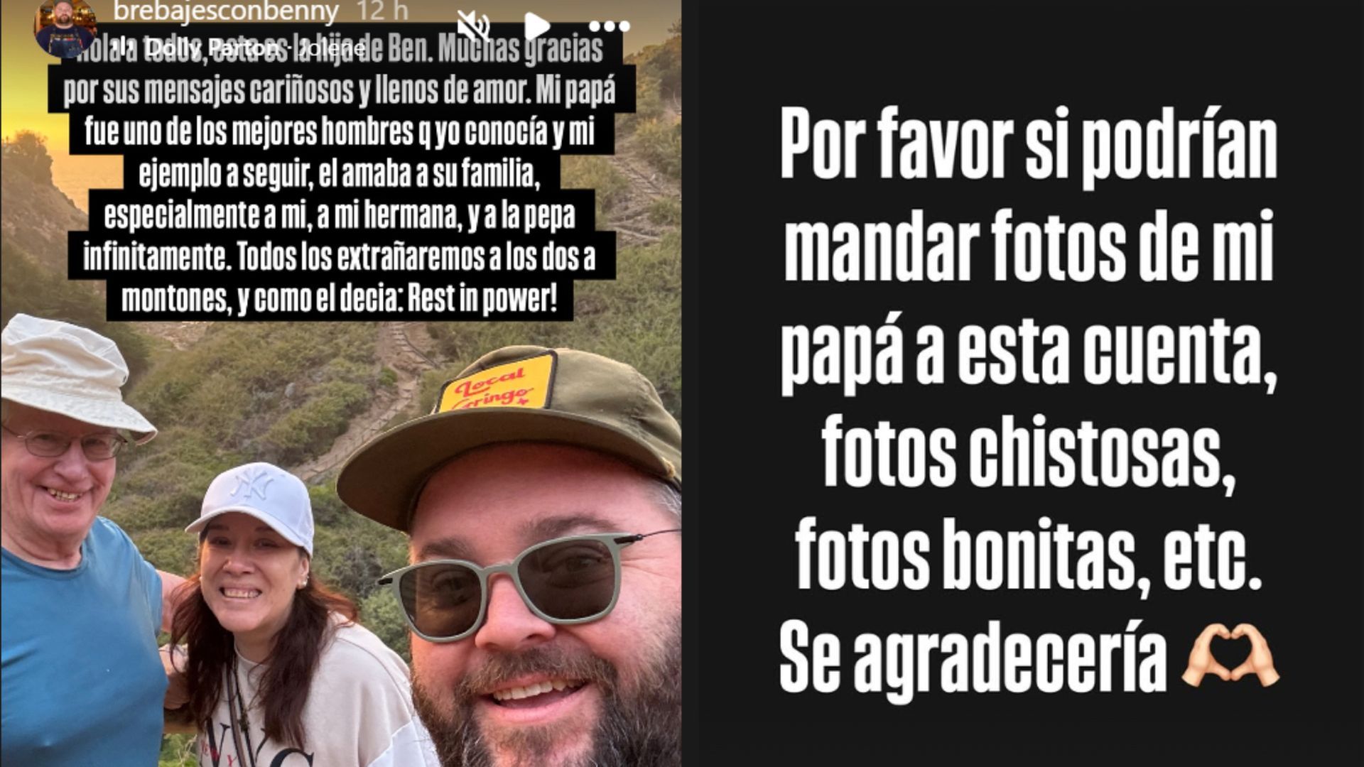 La hija del influencer fallecido se ha pronunciado en Instagram