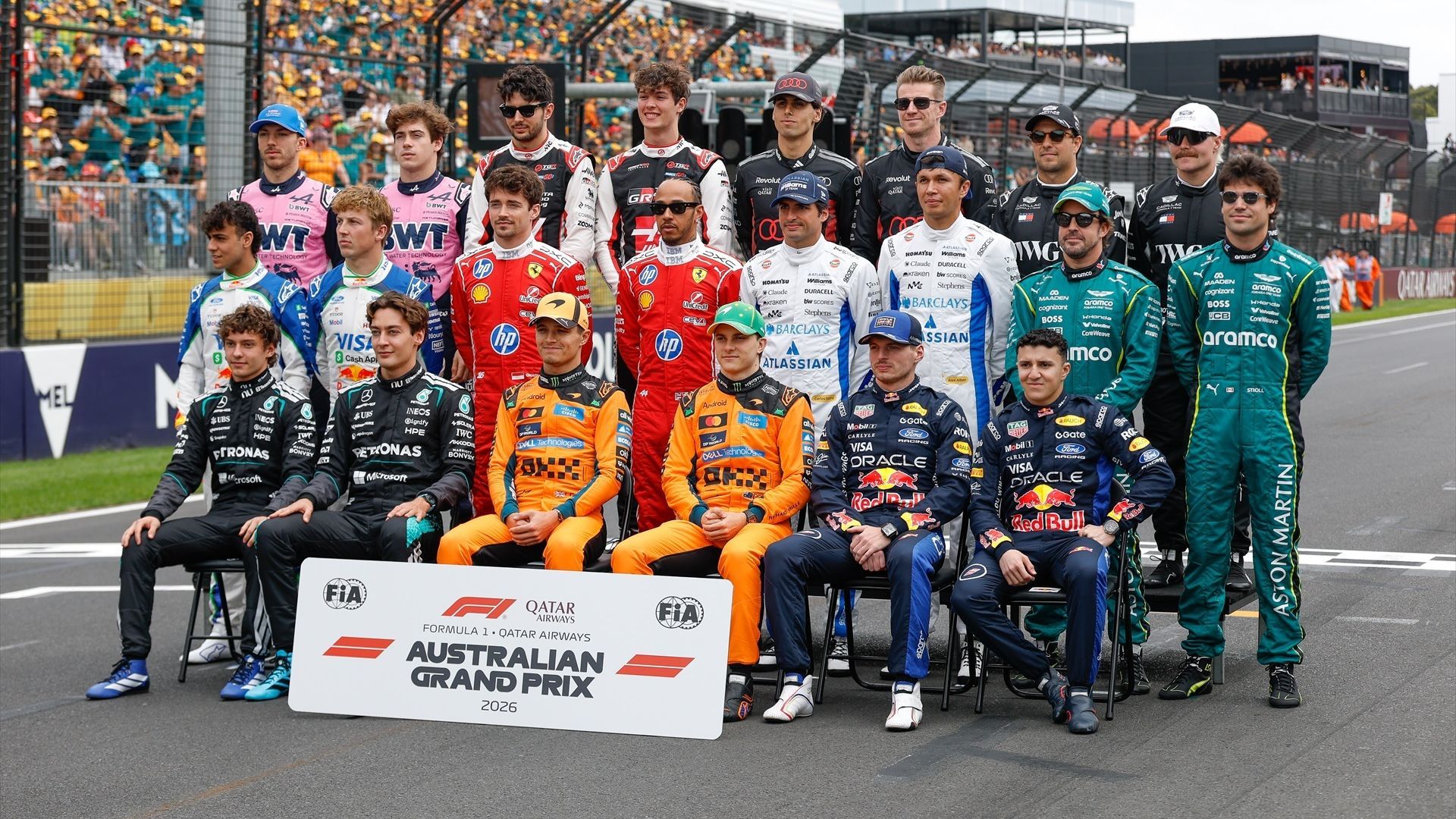 La parrilla de F1 en Melbourne