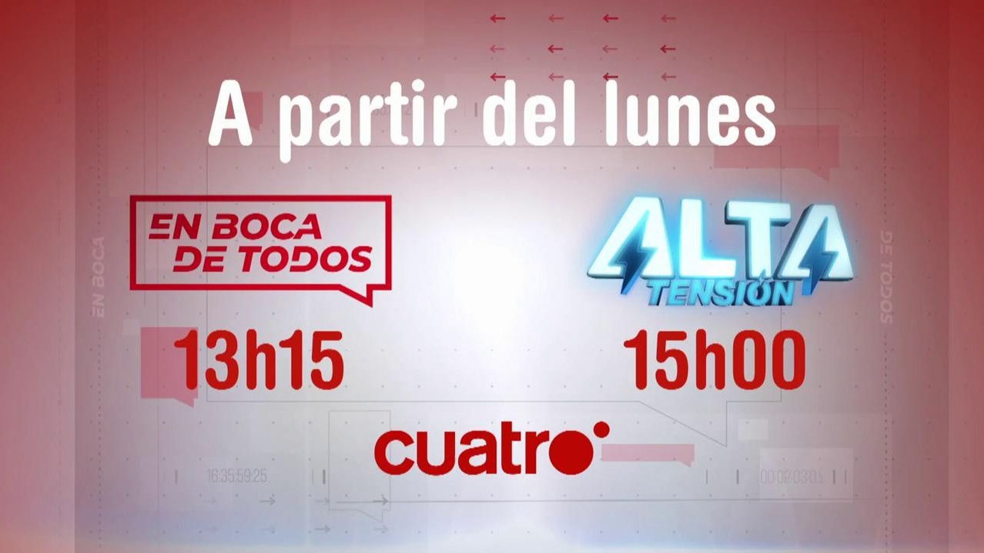 Las nuevas mañanas de Cuatro: 'En boca de todos' y 'Alta tensión' cambian su horario