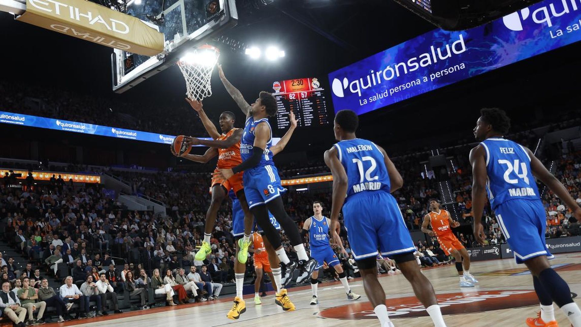 Partidazo entre Real Madrid y Valencia Basket