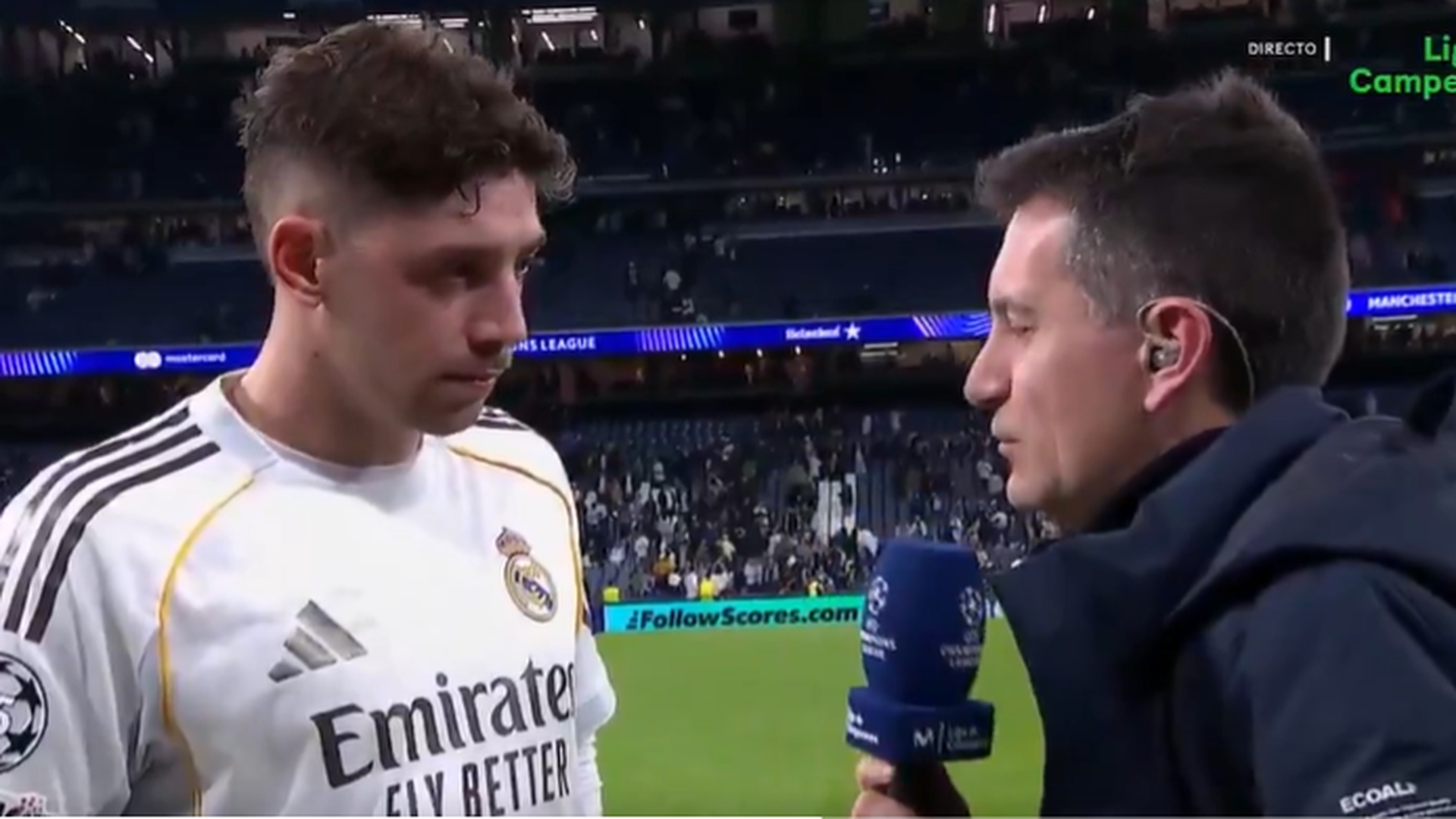 Valverde hablando tras el partido