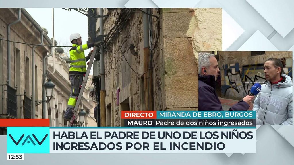 Padre de uno los niños ingresados tras el incendio provocado en Miranda de Ebro: "Salimos corriendo como perros sin cabeza"