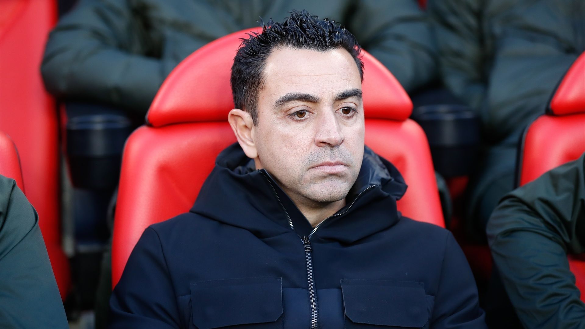 Xavi Hernández en un partido con el FC Barcelona