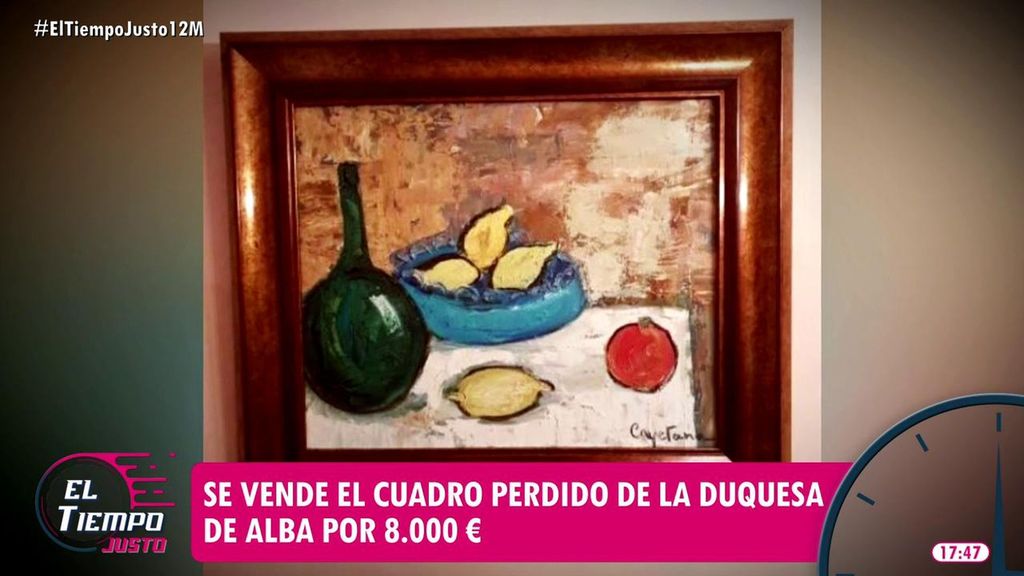 'El tiempo justo' localiza un cuadro pintado por la Duquesa de Alba que se vende por 8.000 euros en una web: la dueña, una familiar suya