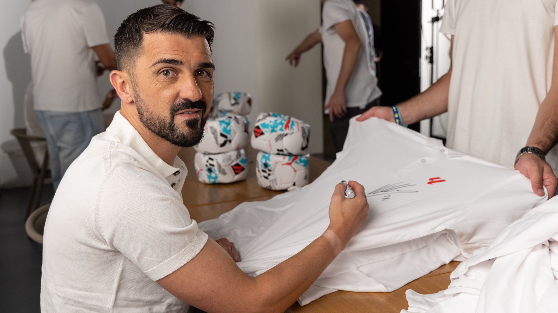 David Villa, en un acto con embajadores de LALIGA