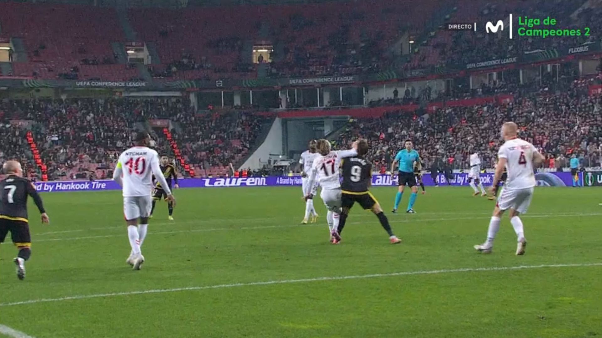 El penalti que reclamó Alemano contra el Samsunspor