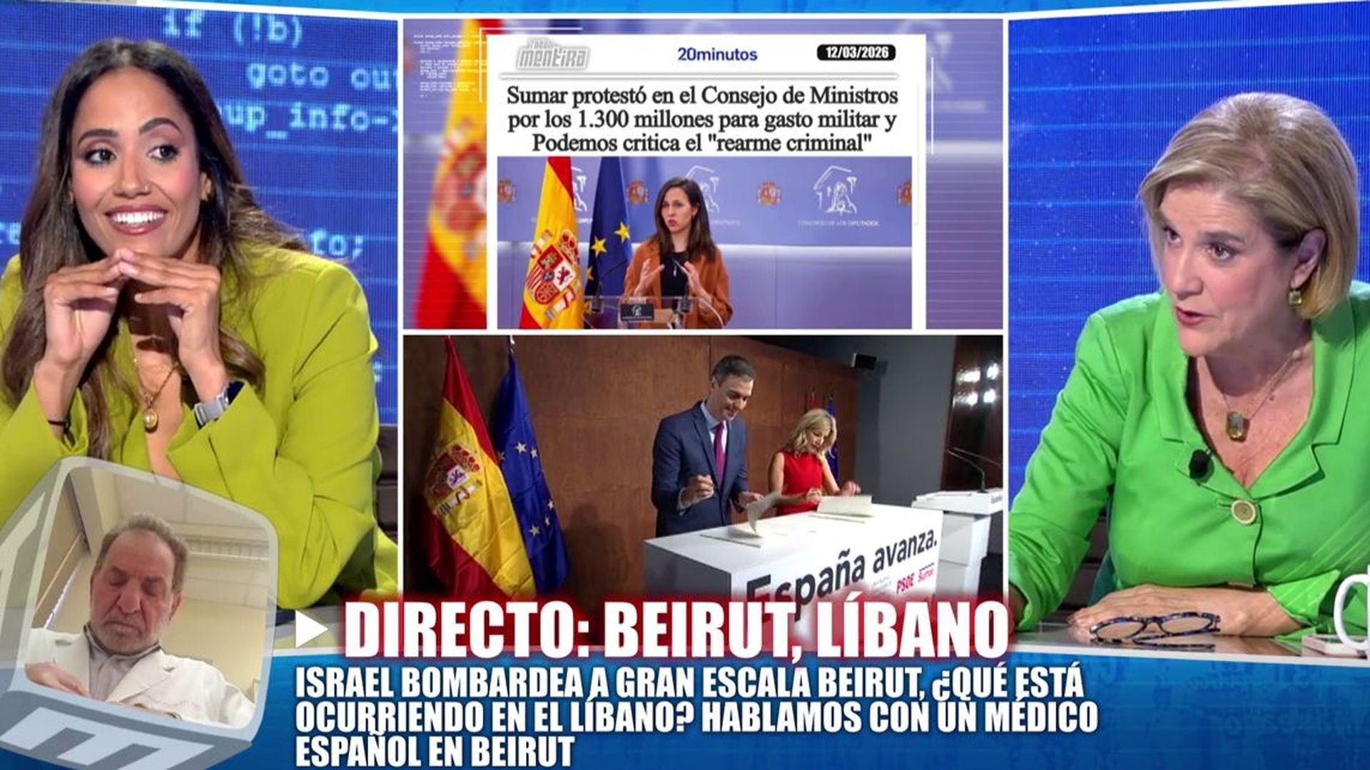 El tenso momento entre Tesh Sidi y Pilar Rahola sobre el gasto militar de España: "Tiene narices..."