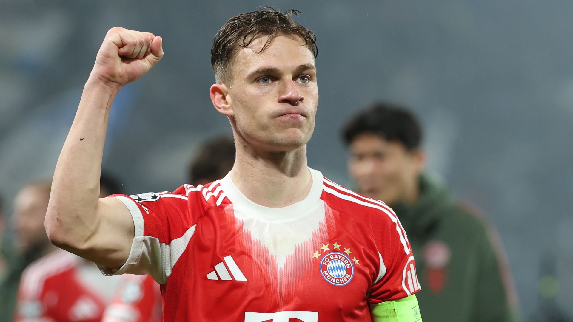 Kimmich celebrando ante el Atalanta