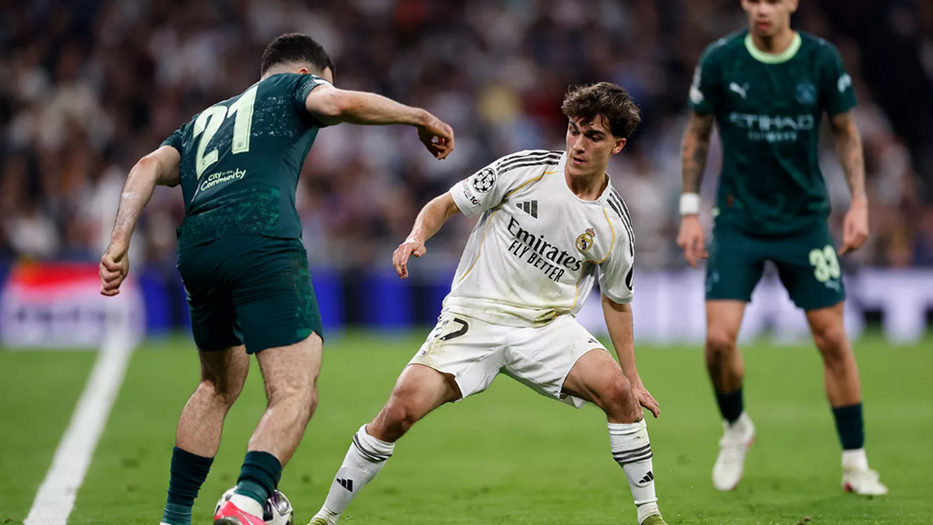 Manuel Ángel ante el City en el Bernabéu