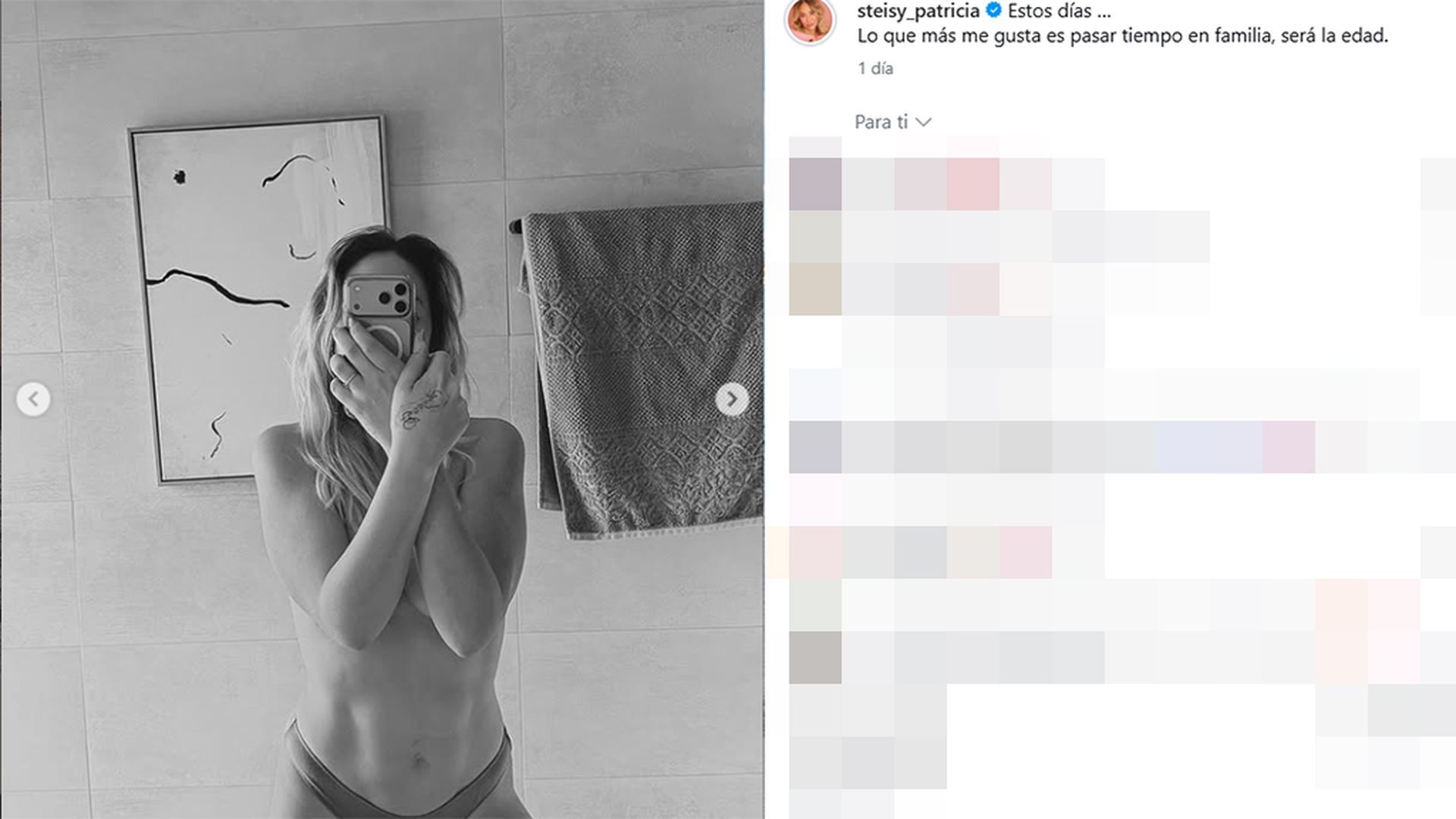 Patricia Steisy posa sin ropa tras su cambio físico