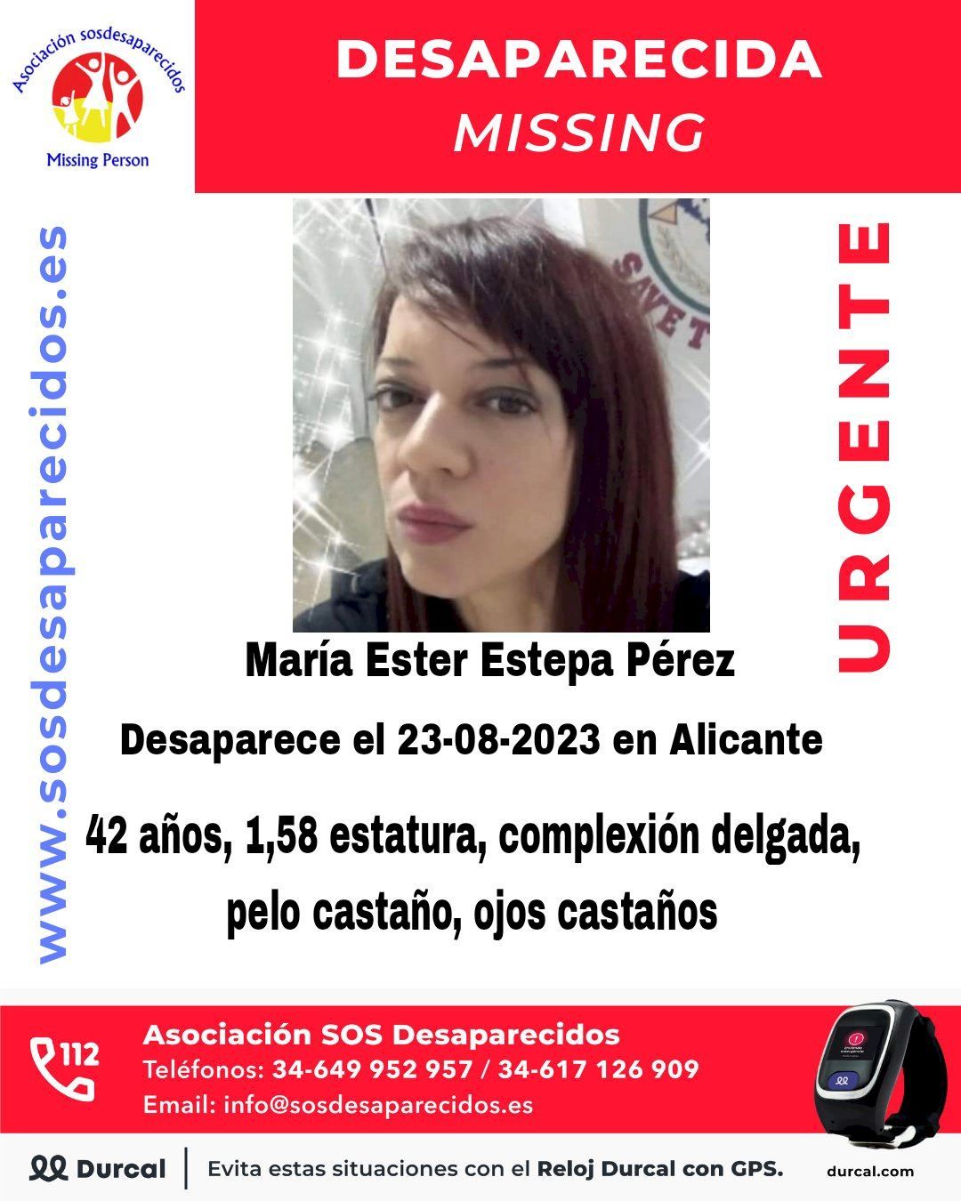 Cartel de búsqueda de Ester Estepa cuando estaba desaparecida