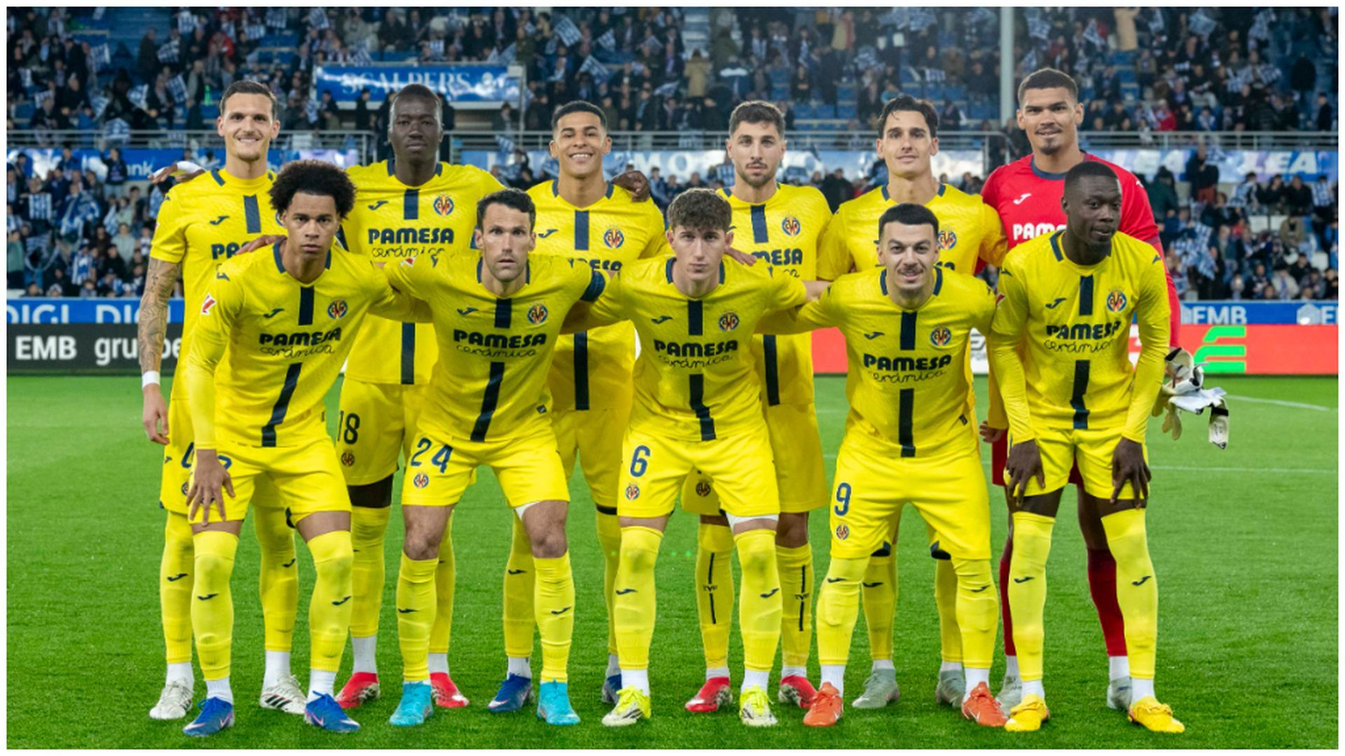 El once inicial del Villarreal en Mendizorrotza