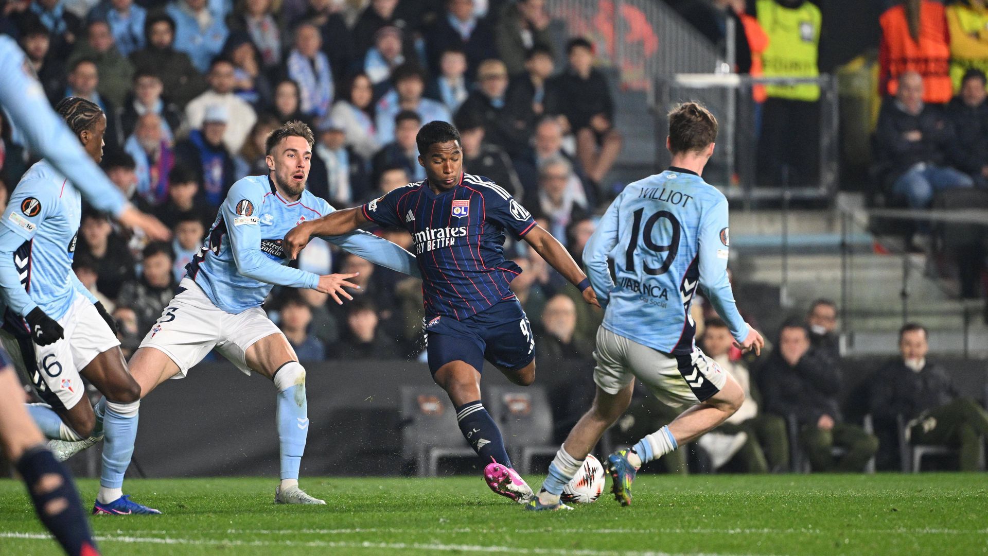 Endrick, en el Celta - Olympique de Lyon