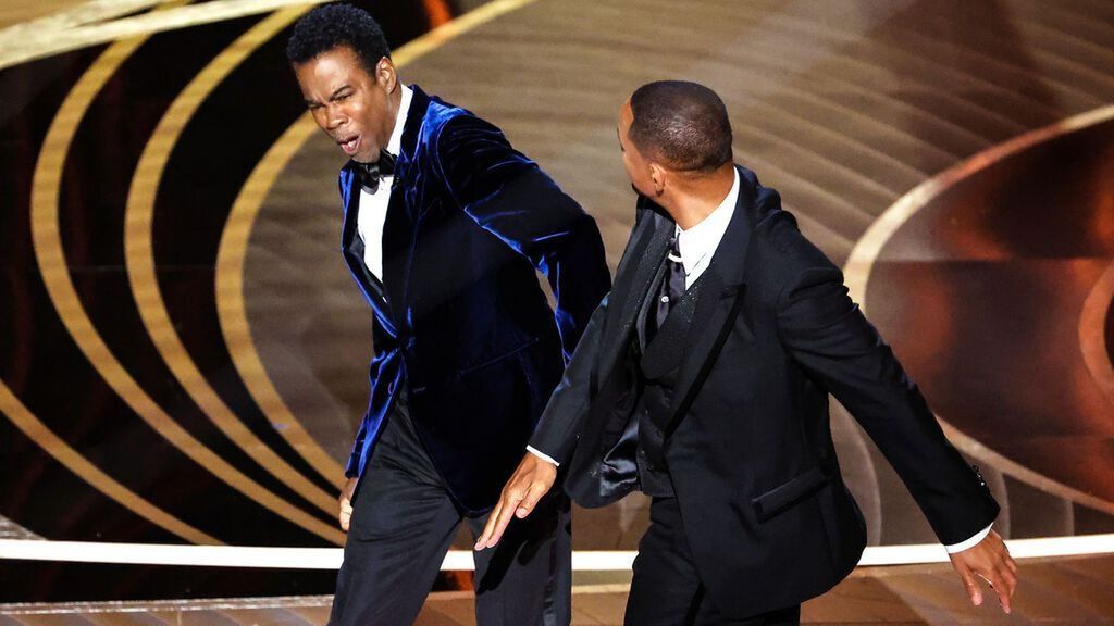 Momento del puñatezo de Will Smith a Chris Rock