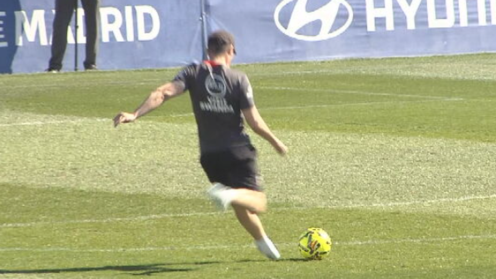 Simeone en el entrenamiento del Atleti