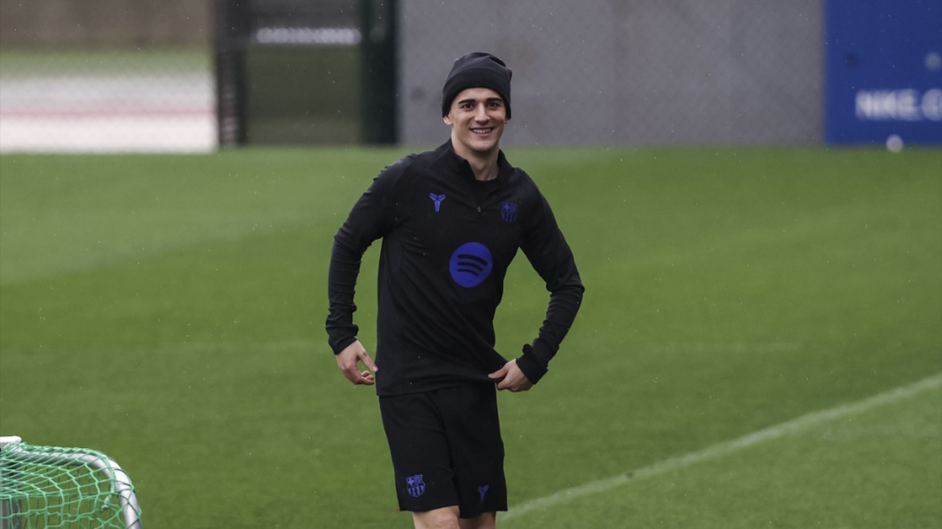 Gavi, en un entrenamiento con el FC Barcelona
