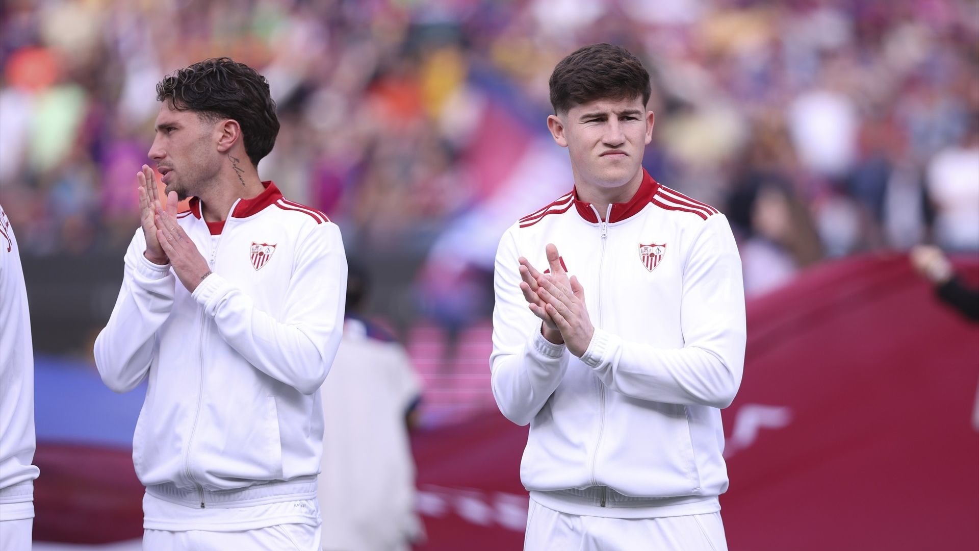 Carmona y Oso, en el Barcelona - Sevilla