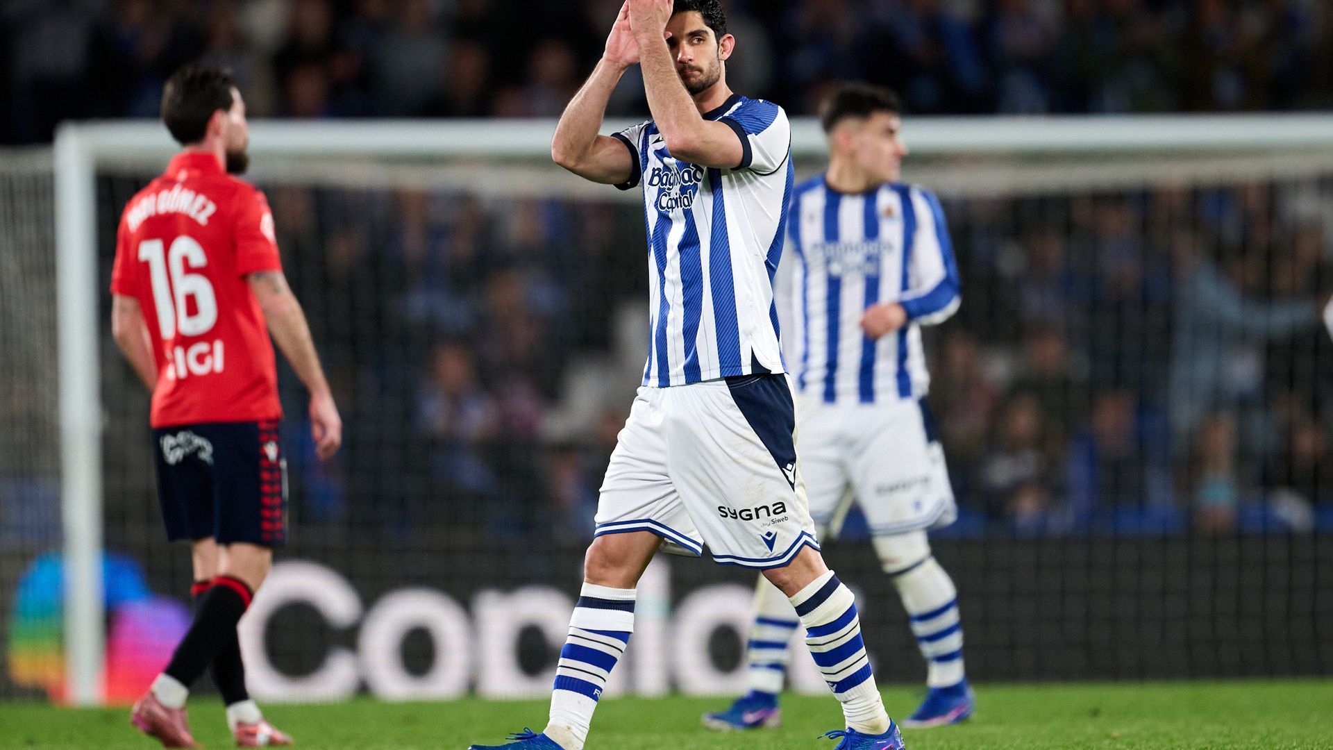 Guedes, durante el Real Sociedad - Osasuna