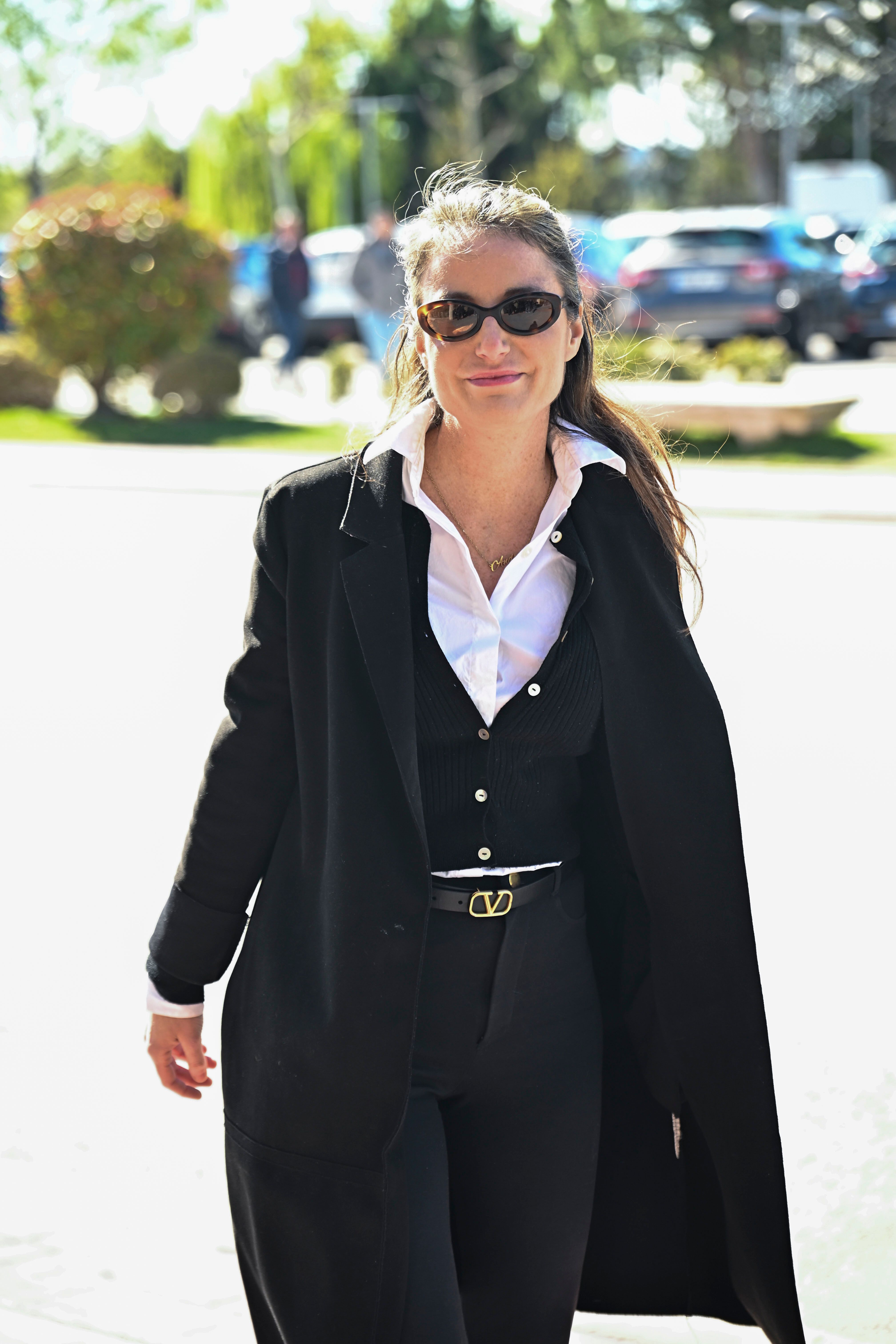 Andrea Levy en la capilla ardiente de Gemma Cuervo