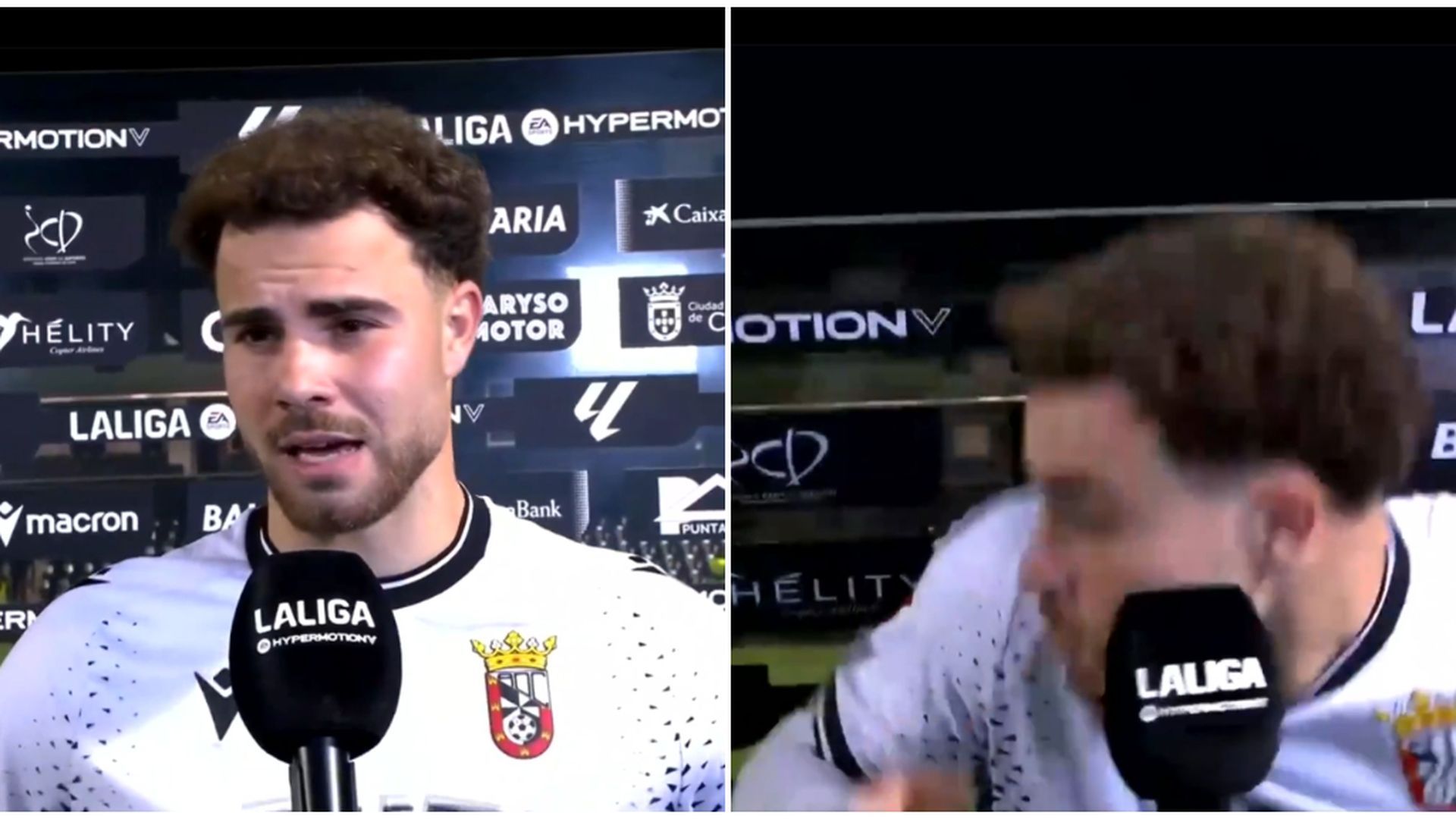 Marcos Fernández, jugador del Ceuta, en una entrevista Marcos Fernández, jugador del Ceuta, en una entrevista