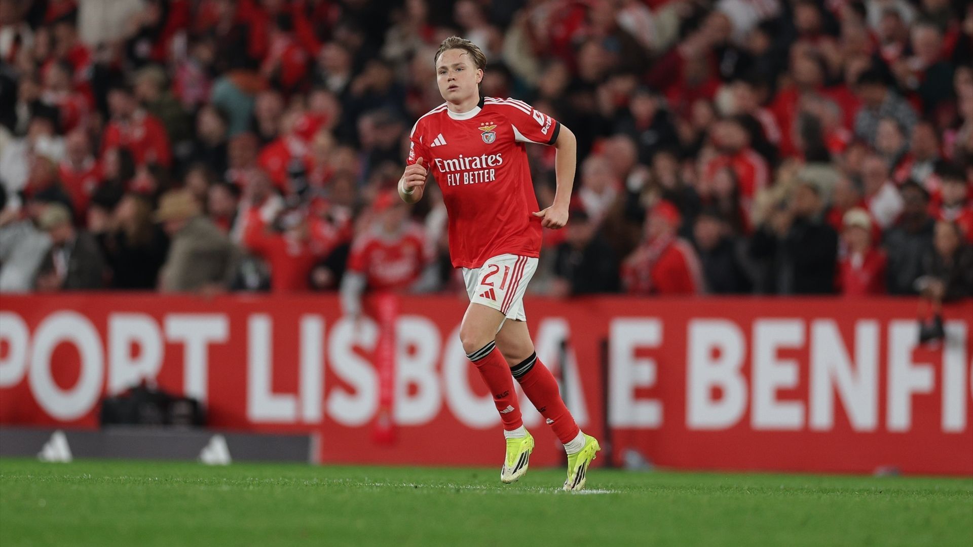 Andreas Schjelderup, jugador del Benfica Andreas Schjelderup, jugador del Benfica