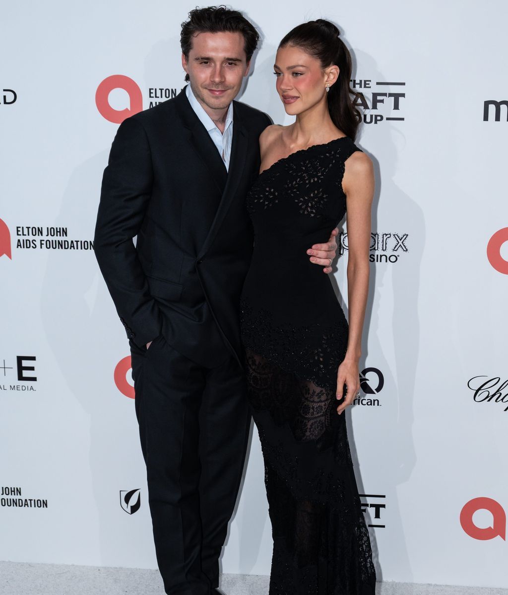 Brooklyn Beckham y Nicola Peltz, en la fiesta de Elton John