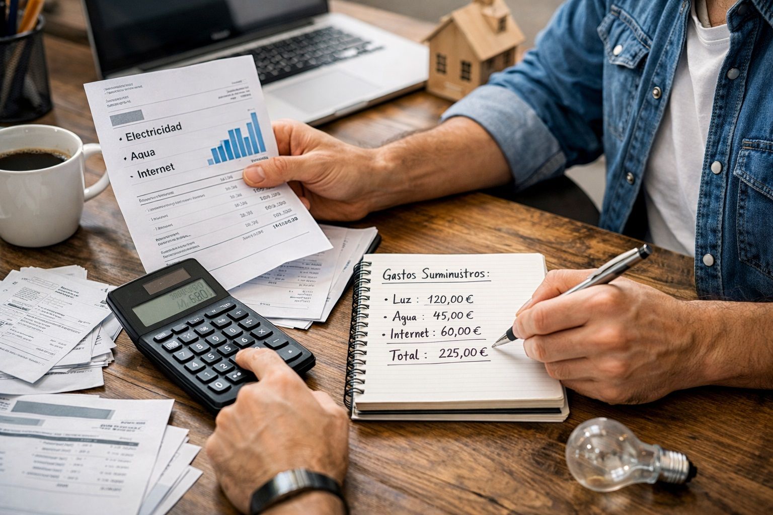 Calculando los gastos en suministros