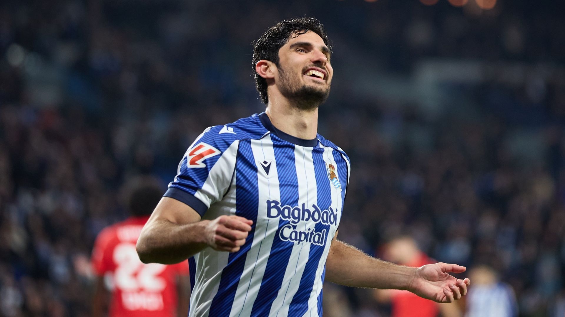 Gonçalo Guedes durante un partido de la Real Sociedad esta temporada