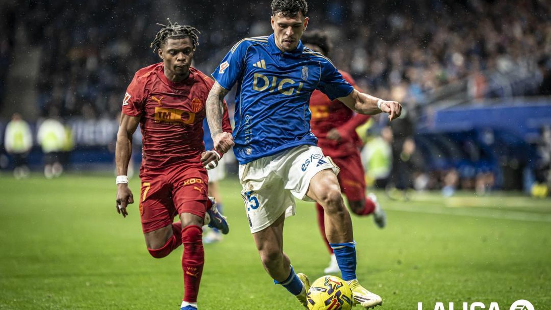 Javi López, en un partido del Real Oviedo