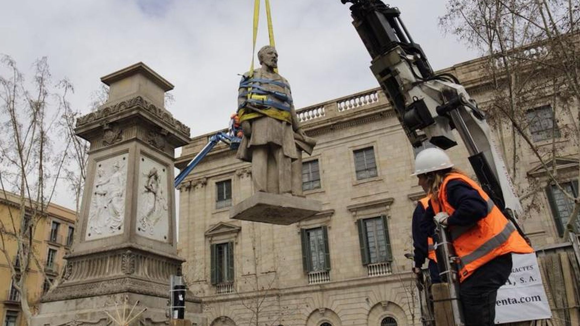 La retirada de la estatua de Antonio López fue en marzo de 2018