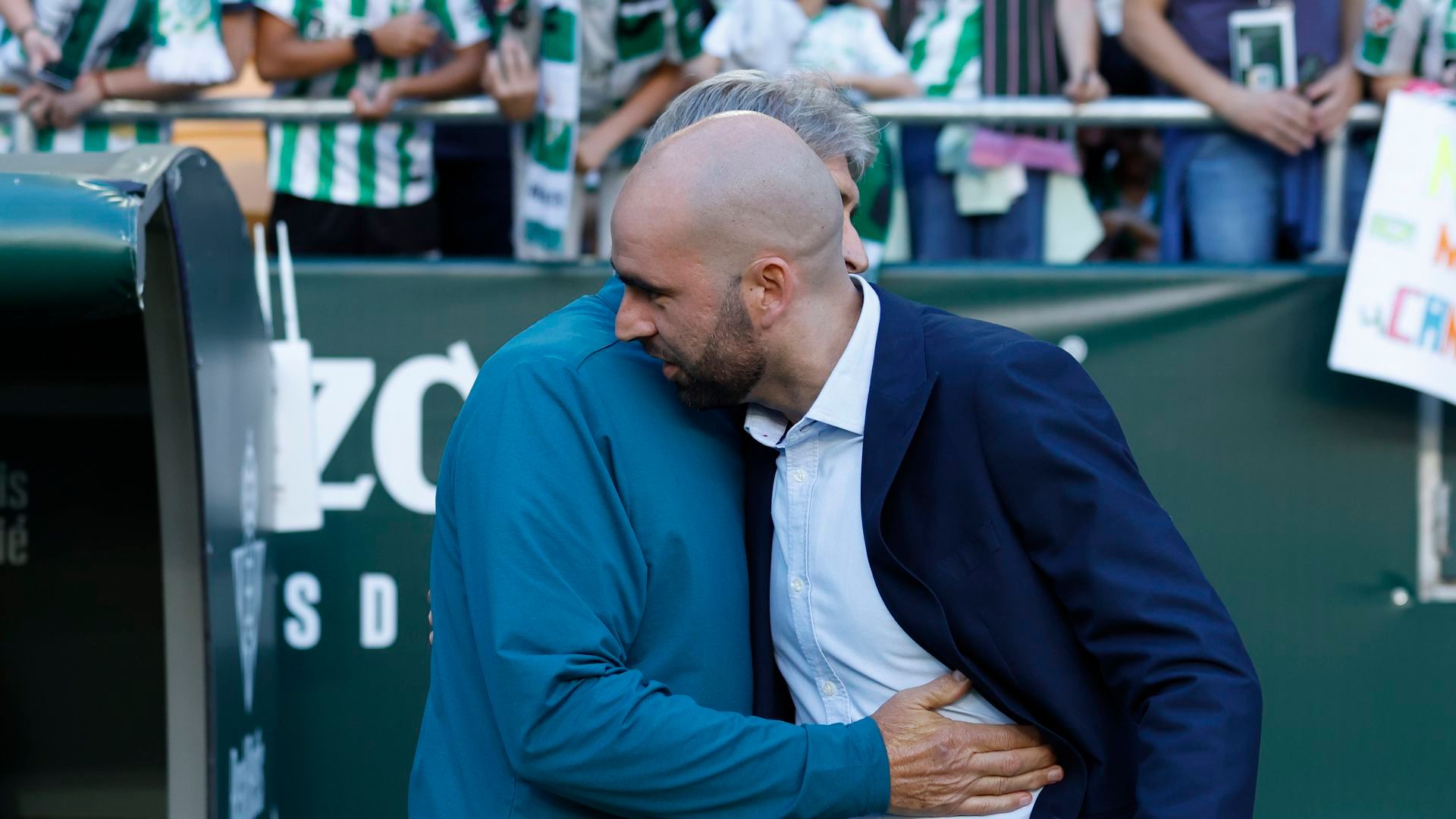 Manuel Pellegrini y Claudio Giráldez se saludan en La Cartuja Manuel Pellegrini y Claudio Giráldez se saludan en La Cartuja