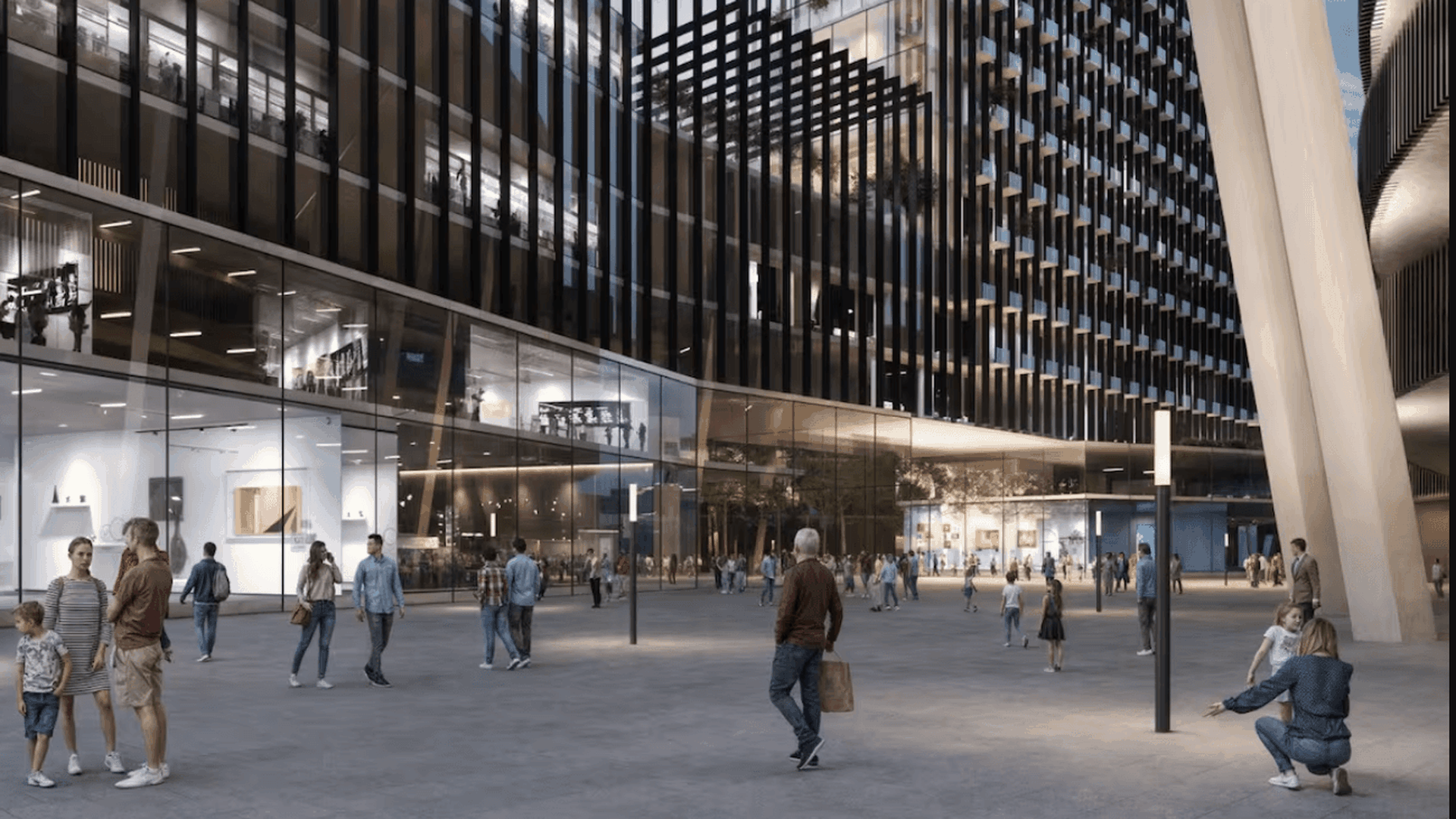 Nou Mestalla en 2025, recreación del terciario