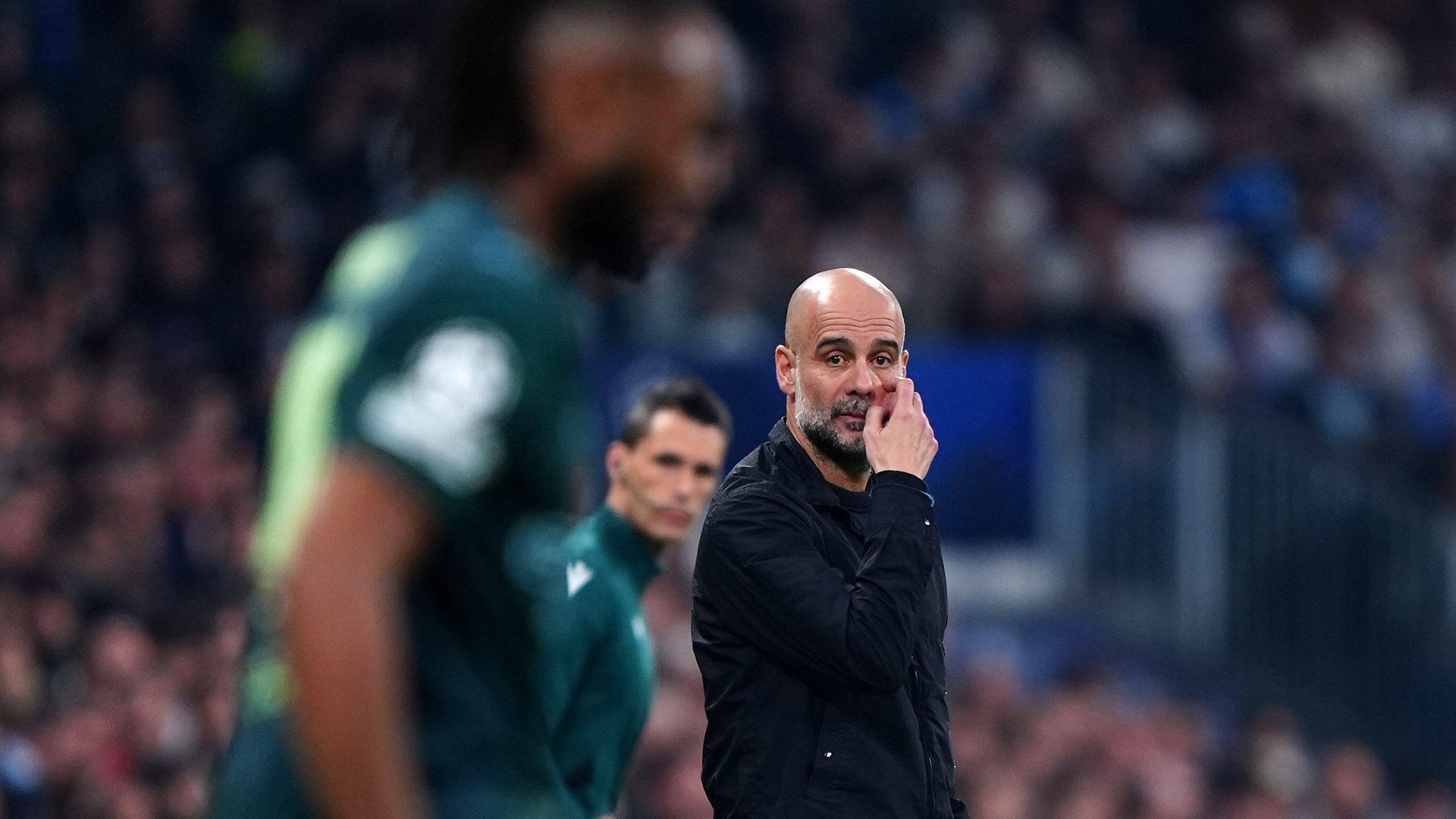 Pep Guardiola en el Bernabéu Pep Guardiola en el Bernabéu