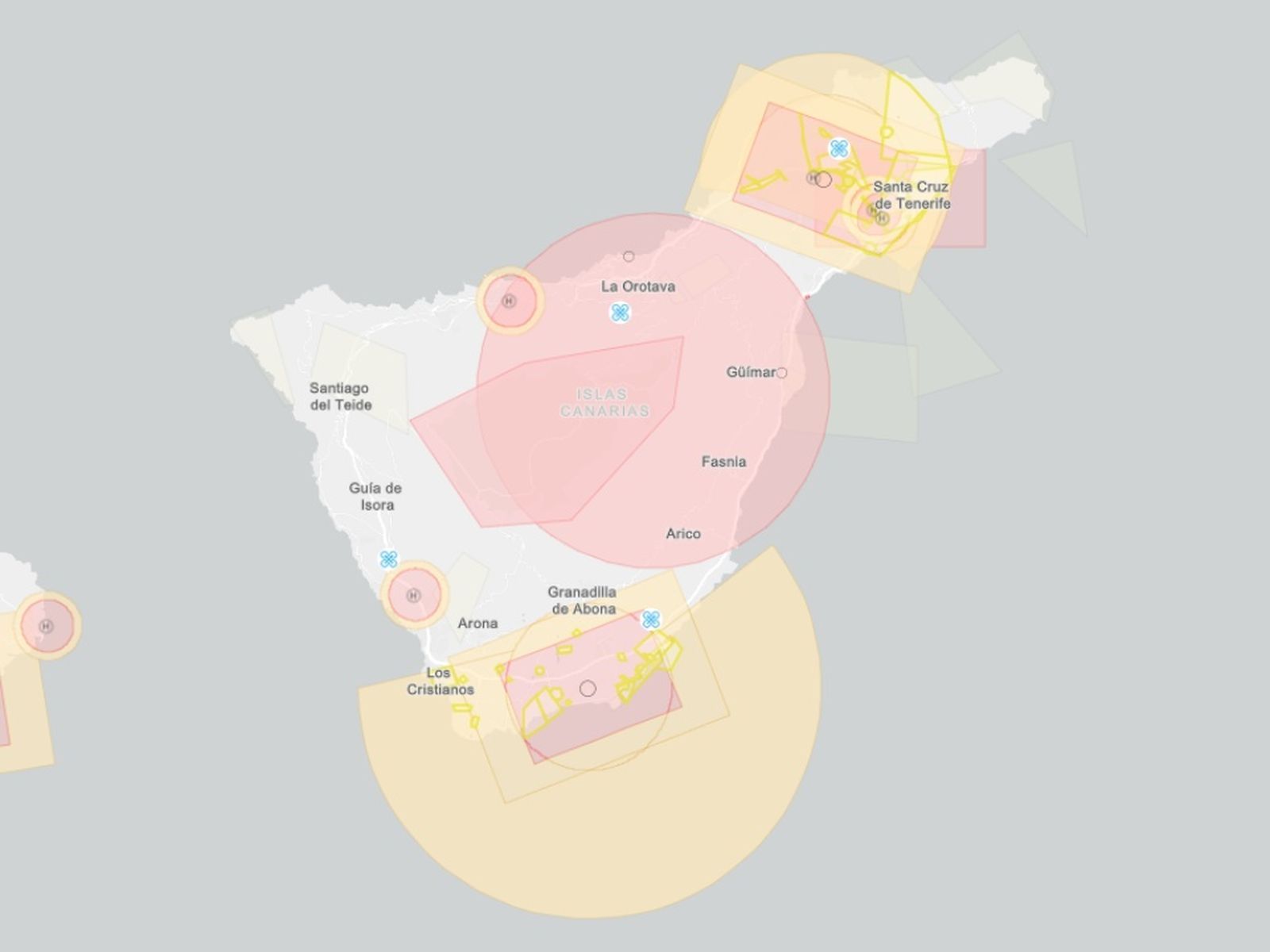 Zonas restringidas a drones en Tenerife