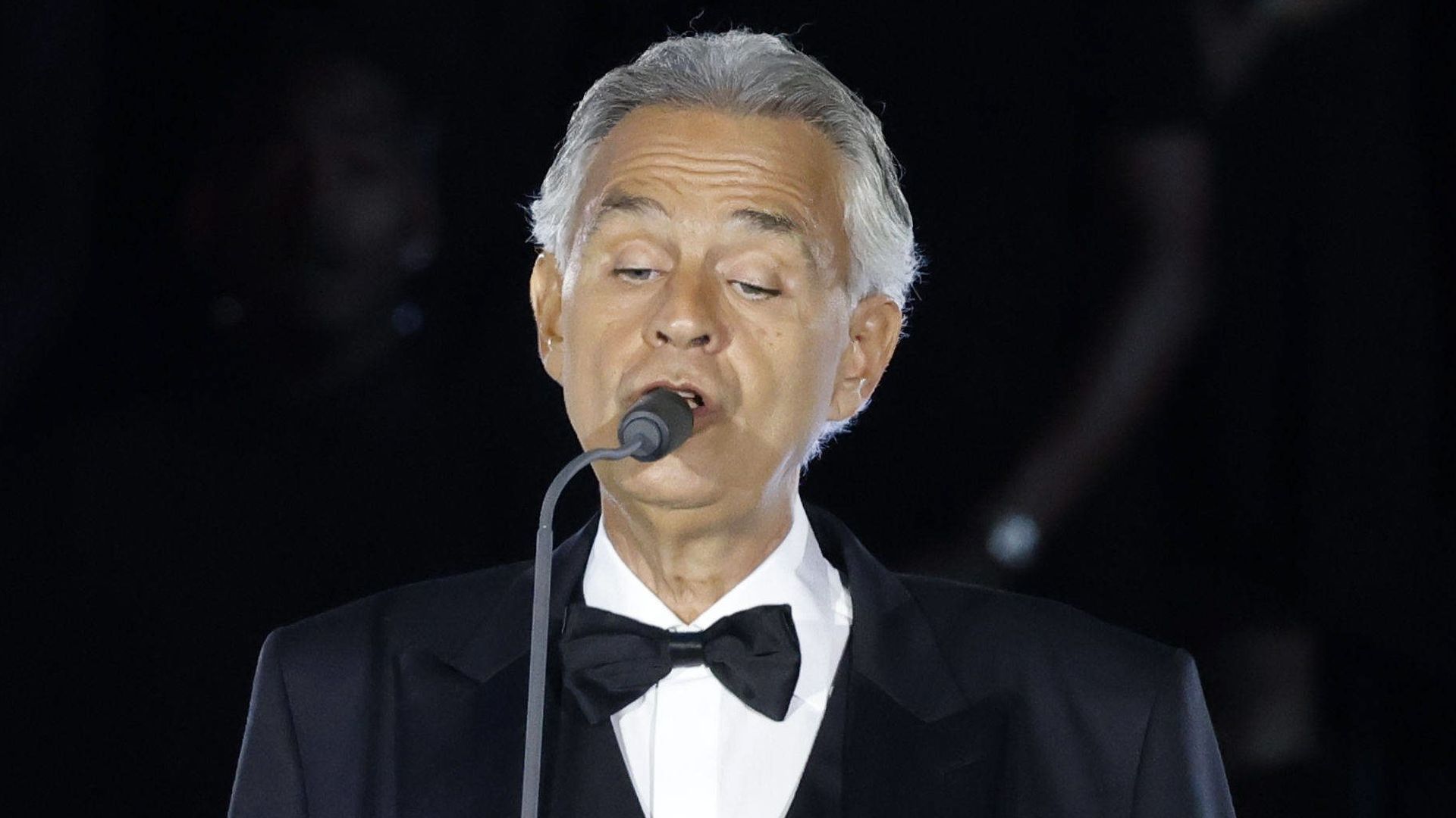 Andreaa Bocelli en uno de sus conciertos
