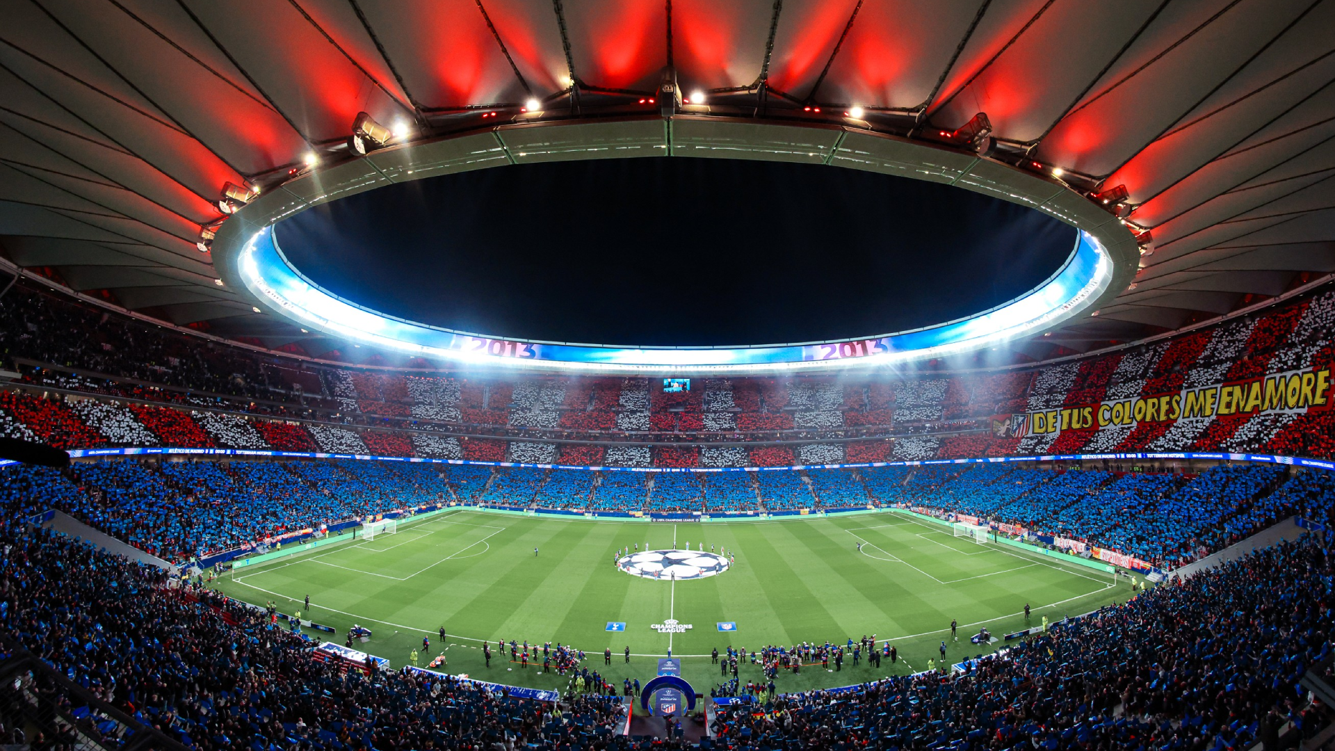 El tifo del Atlético de Madrid ante el Tottenham que recuerda al Vicente Calderón