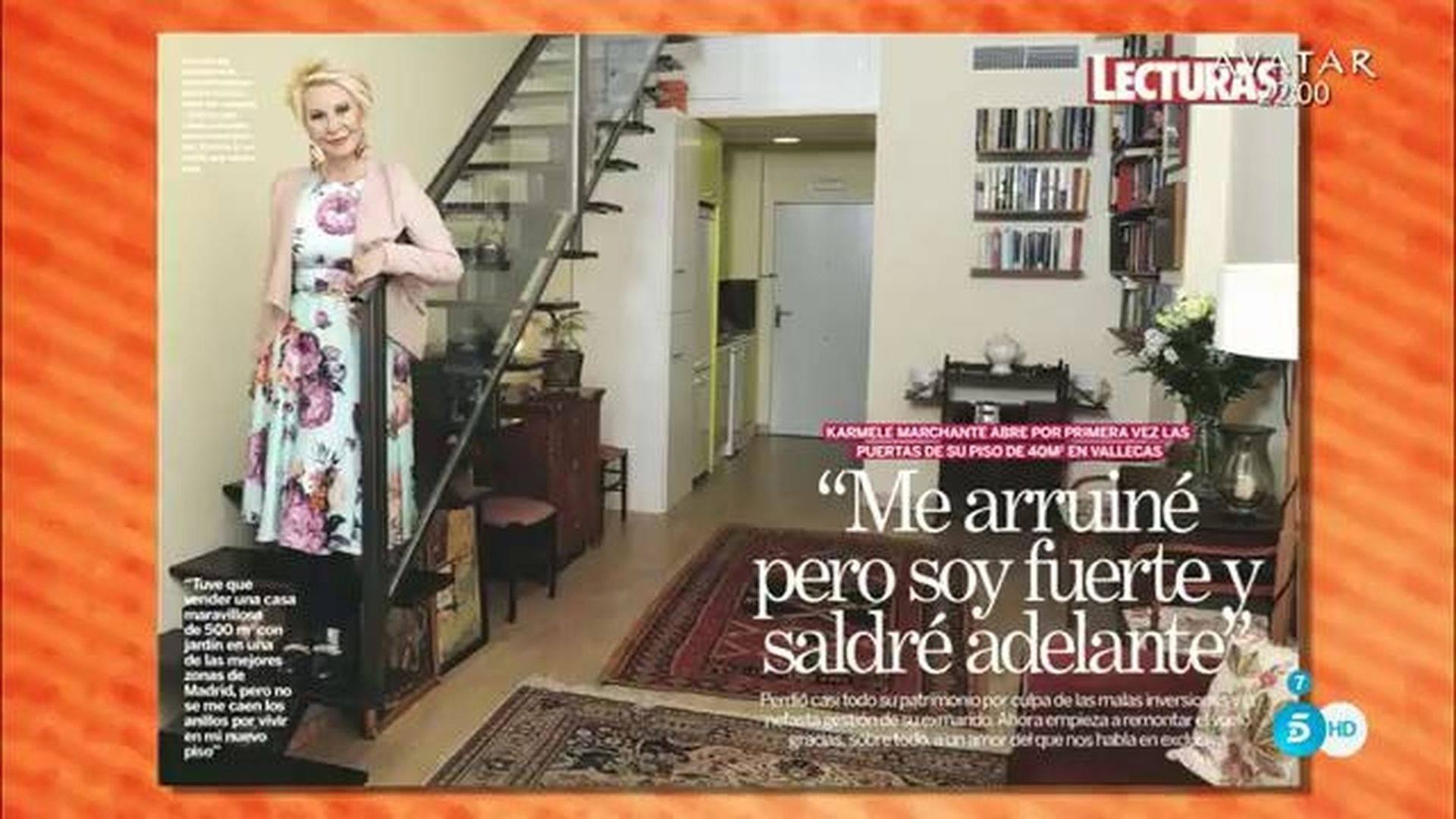 Karmele enseña su casa en 'Lecturas'