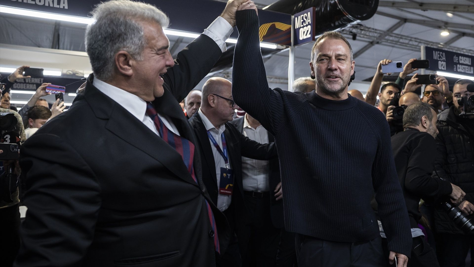 Laporta y Flick, en las elecciones