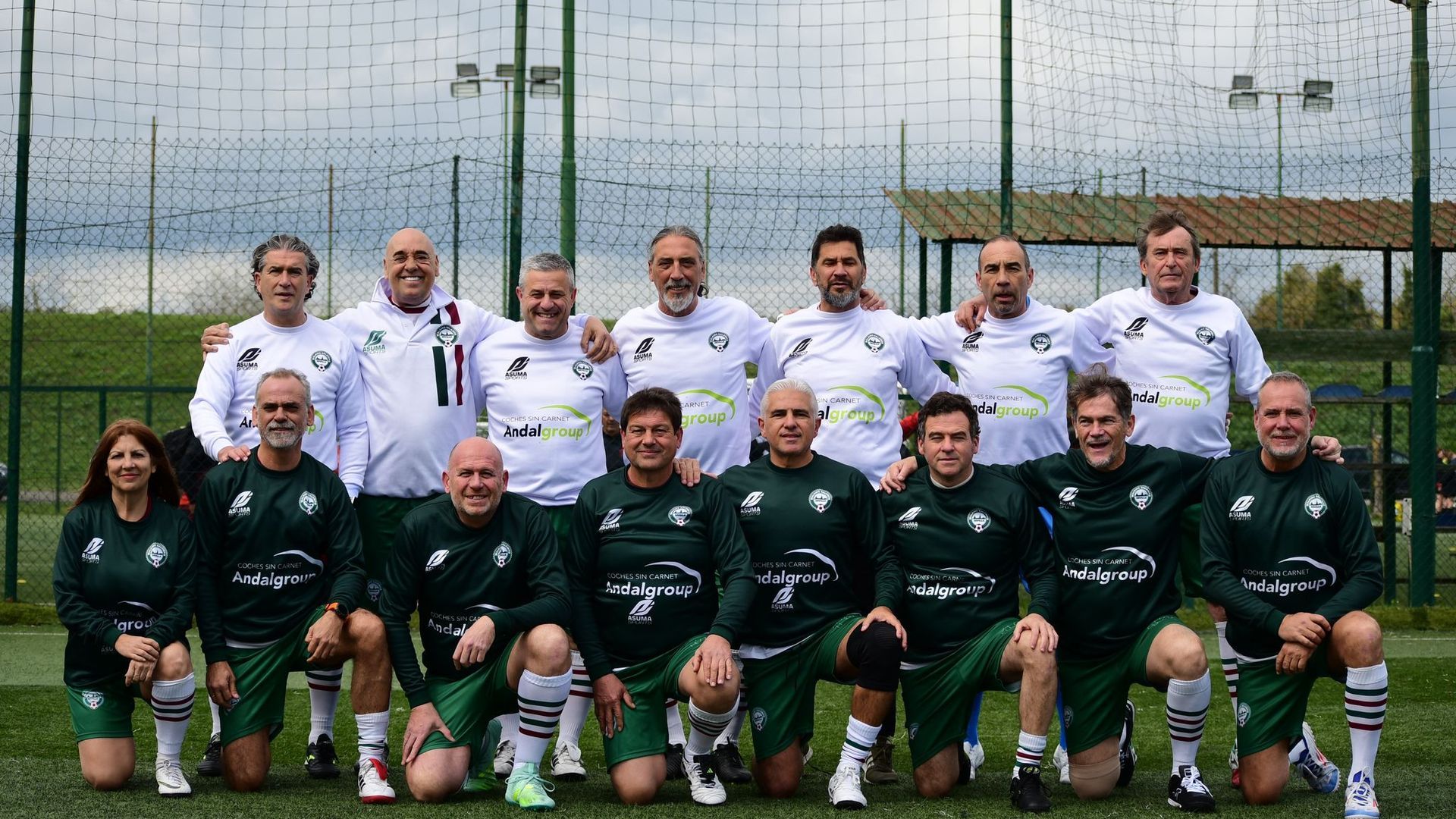Una formación del Walking Balompié de Sevilla en la cita de la capital italiana