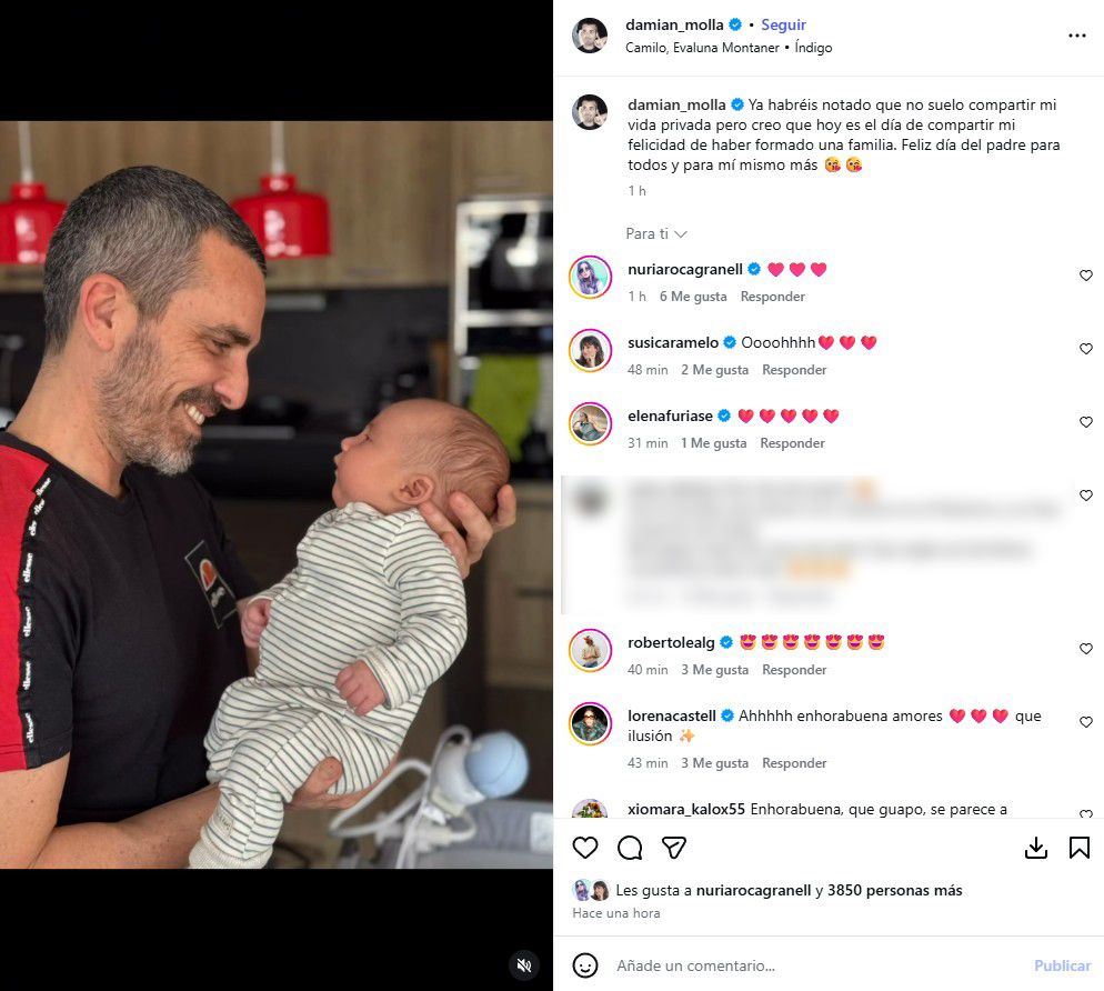 Damián Molla ha sido padre