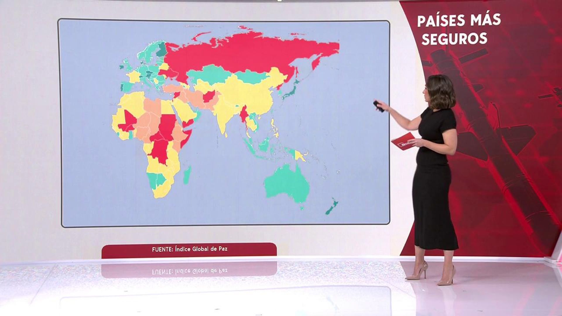 El mapa de los países más seguros del mundo