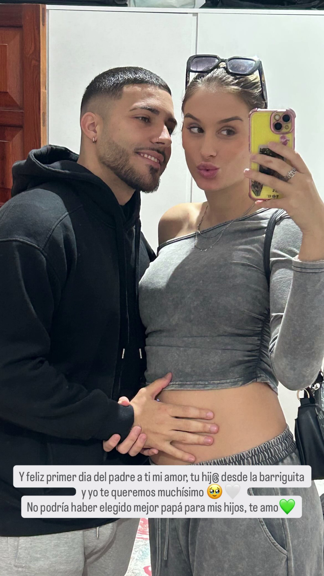 Estefanía le felicita el día del padre a Kevin