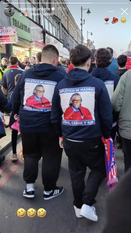 Historia de Marcos Llorente en su Instagram reaccionando al nuevo lema de la afición del Atlético de Madrid