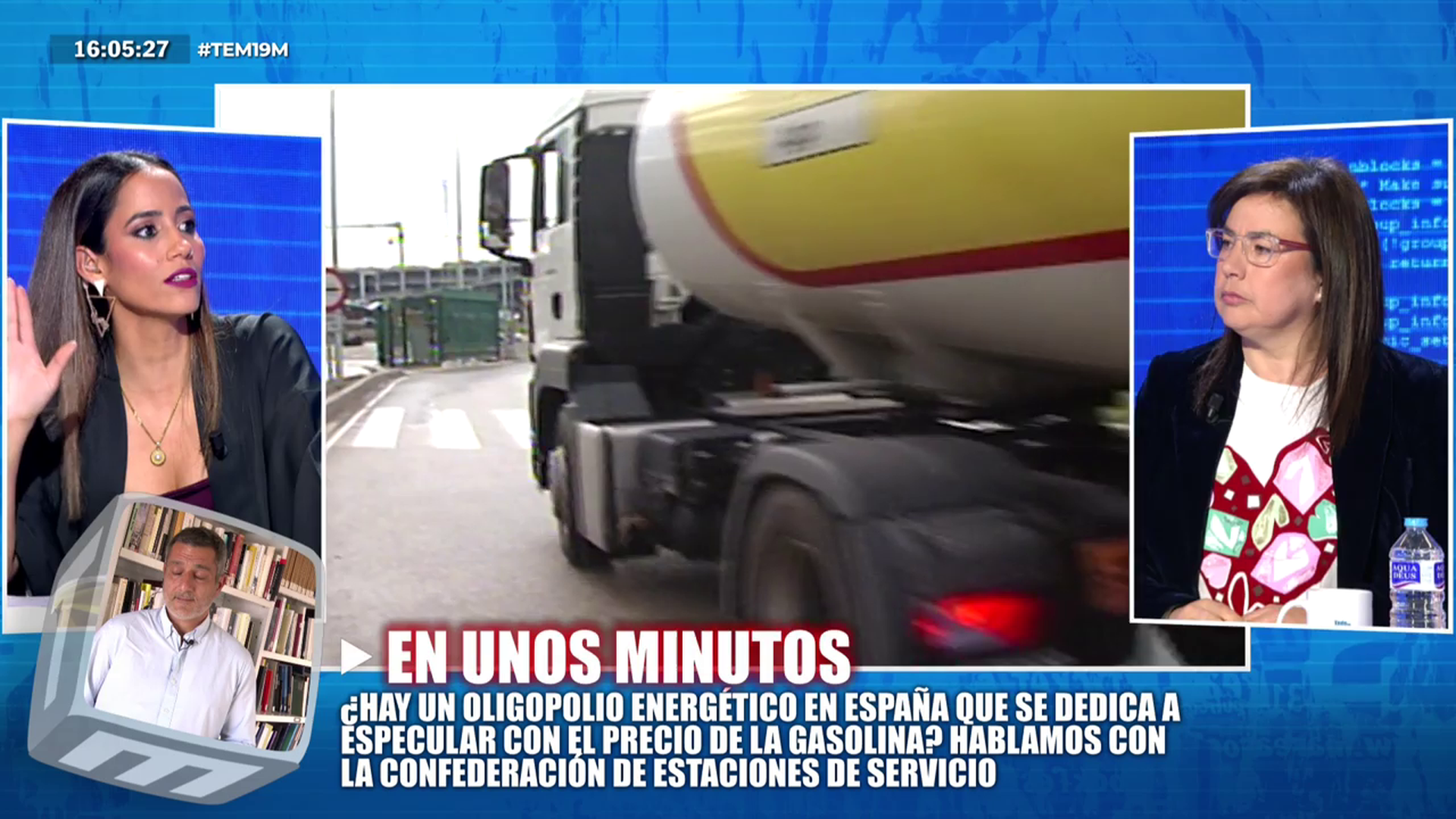 La subida del precio del combustible provoca un choque entre Ana Vázquez y Tesh Sidi en 'Todo es mentira'