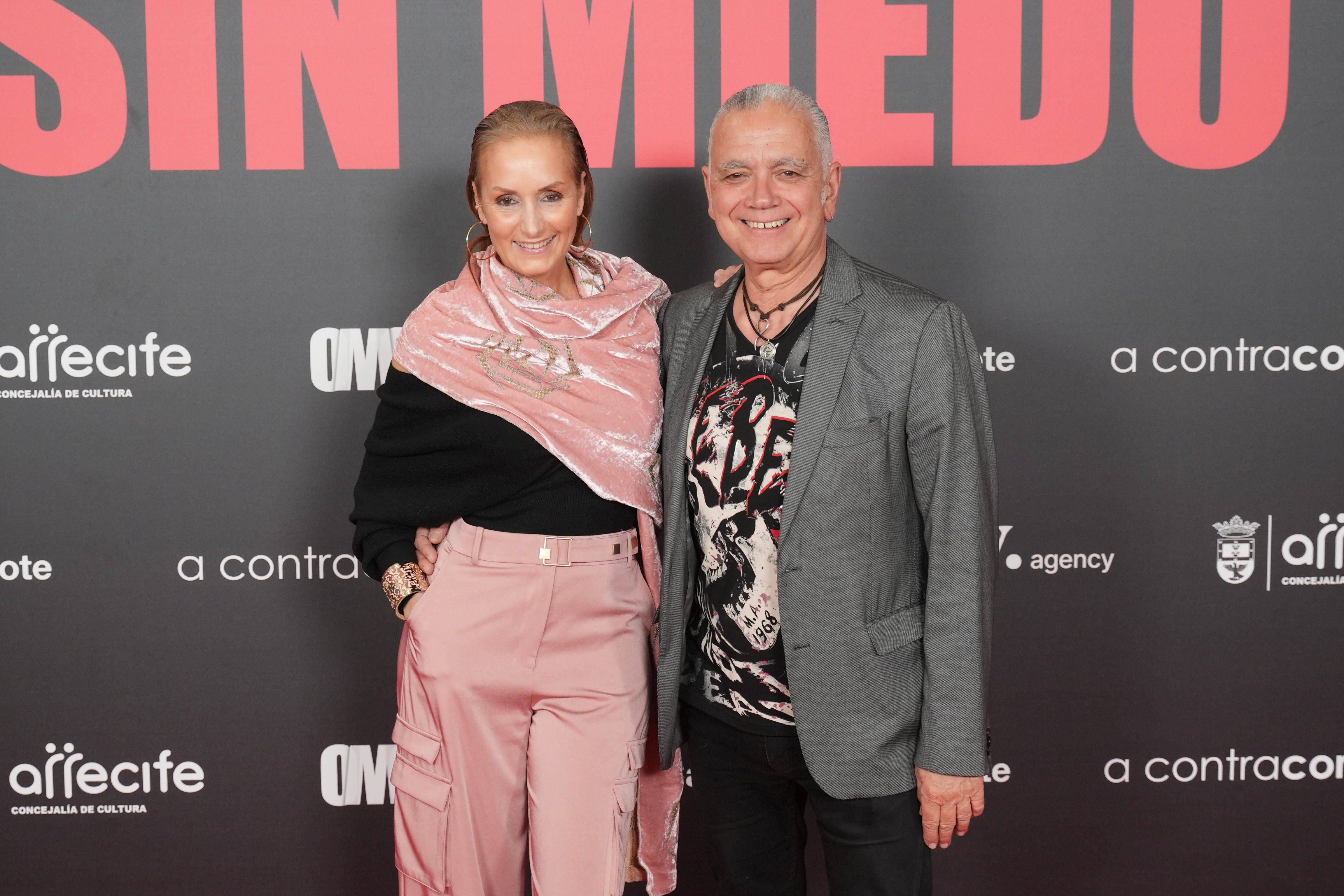 Sandra Ibarra y Juan Ramón Lucas, en el estreno del documental de Rosana