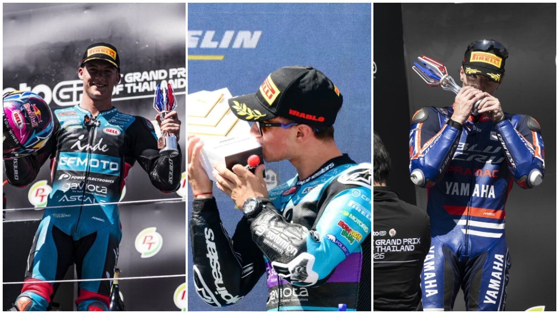 Dani Holgado, David Alonso e Izan Guevara, los tres candidatos a 'ascender' a MotoGP