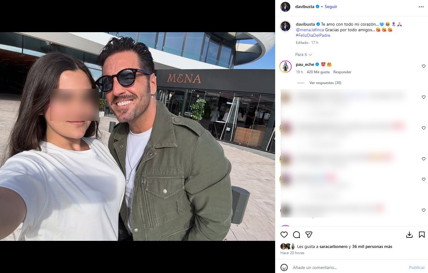 David Bustamante posa con su hija Daniella
