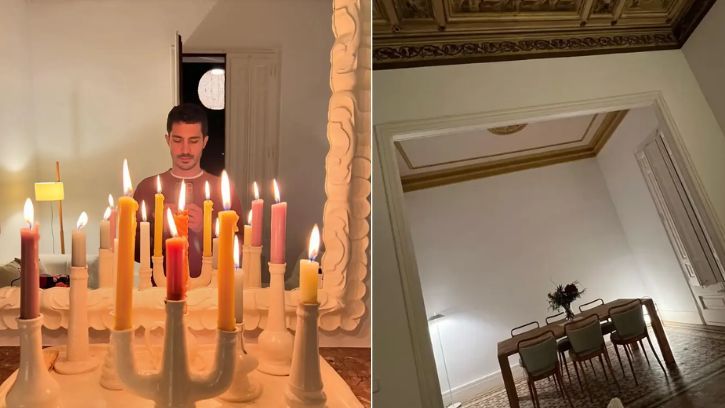 En el comedor, los techos y suelos cobran protagonismo